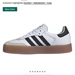 Adidas Samba White and Black Shoes